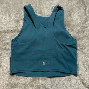 Athleta Racerback Conscious Crop Gym Athletic Top Womens XXS Blue